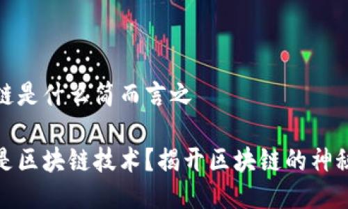 区块链是什么简而言之

什么是区块链技术？揭开区块链的神秘面纱