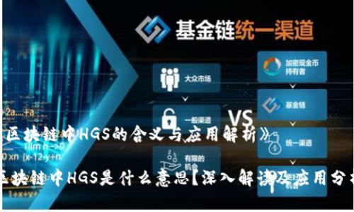 《区块链中HGS的含义与应用解析》

区块链中HGS是什么意思？深入解读及应用分析